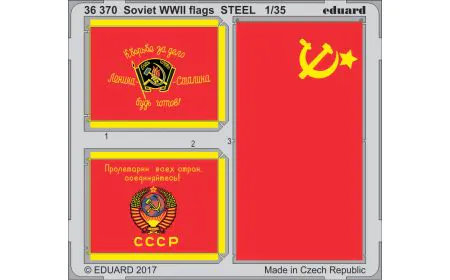 Eduard Photoetch 1:35 - Soviet WWII Flags Steel
