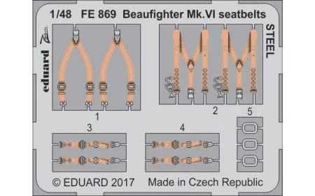 Eduard Photoetch (Zoom) 1:48 - Beaufighter Mk.VI Seatbelts