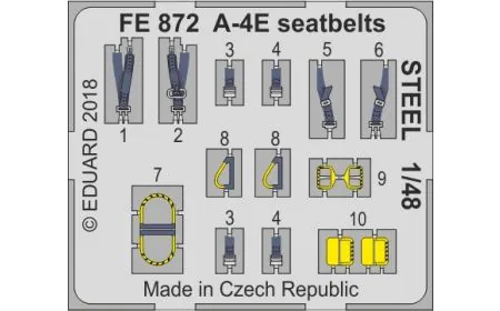 Eduard Photoetch (Zoom) 1:48 - A-4E Skyhawk Seatbelts Steel