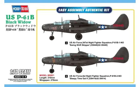 Hobbyboss 1:72 - Northrop P-61B Black Widow