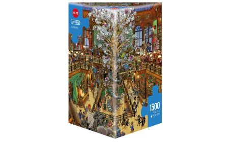 Heye Puzzles - Triangular 1500 pc - Library, Oesterle