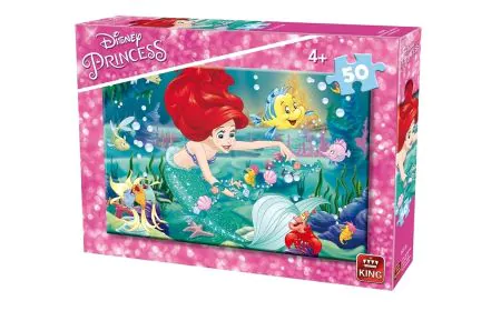 King Puzzles Disney 50 Pc - Ariel / Beauty