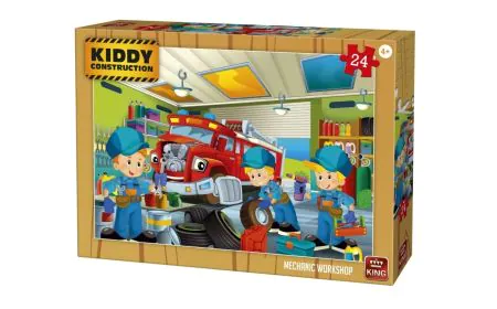 King Puzzle Kiddy Construction 50 Pc - Mechanic Workshop