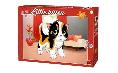King Puzzle Little Kittens & Dogs 24 Pc - Kitten at Home