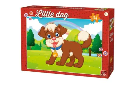 King Puzzle Little Kittens & Dogs 24 Pc - Dog in the Park