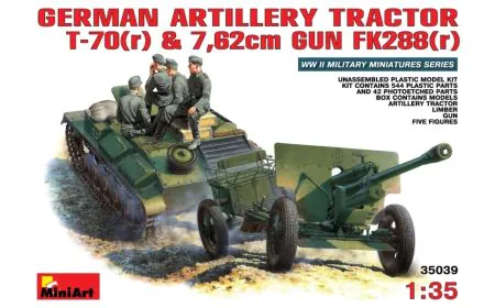 Miniart 1:35 - German  T-70 Artillery Tractor & 7.62cm Gun