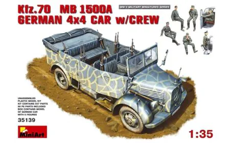 Miniart 1:35 - Kfz.70 MB1500A German 4x4 Car with Crew