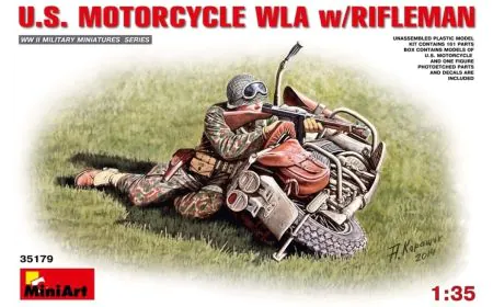 Miniart 1:35 - US Motorcycle WLA With Rifleman
