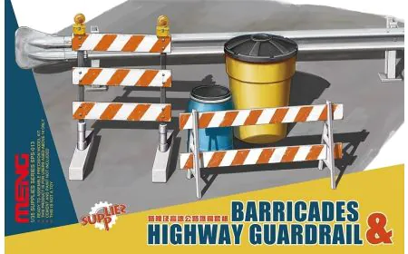 Meng Model 1:35 - Barricades and Highway Guardrail