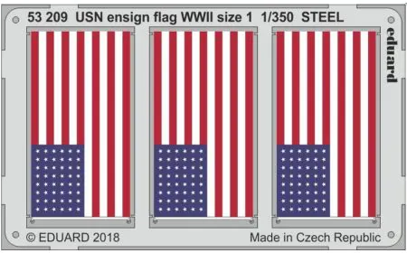 Eduard Photoetch 1:350 - USN Ensign Flag WWII Size 1 Steel