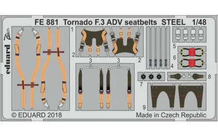 Eduard Photoetch (Zoom) 1:48 - Tornado F.3 ADV Seatbelts Stee