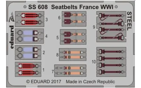 Eduard Photoetch (Zoom) 1:72 - Seatbelts France WWI