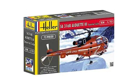 Heller 1:72 Gift Set - Alouette III Securite Civile