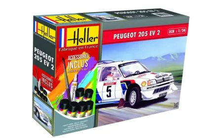 Heller 1:24 Gift Set - Peugeot 205 EV2