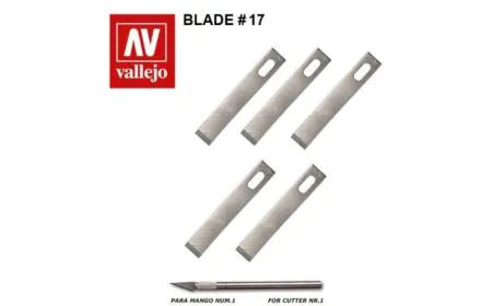 AV Vallejo Tools - Chisel Blades #17 (5) #1 Handle