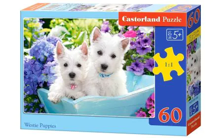 Castorland Jigsaw Classic 60 pc - Westie Puppies