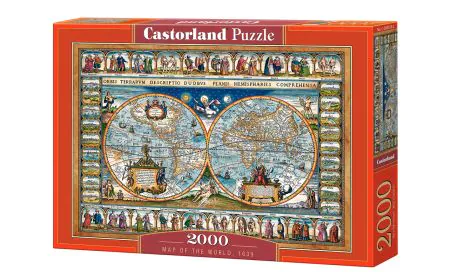Castorland Jigsaw 2000 pc - Map of the World, 1639