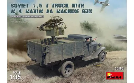 Miniart 1:35 - Soviet 1.5t Truck w/ M-4 Maxim AA Gun