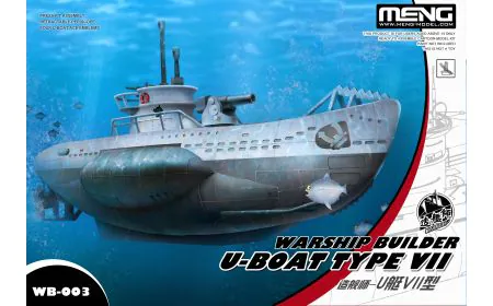 Meng Model Warship Builder U-Boat Type VII Cartoon Ship