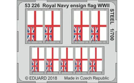 Eduard Photoetch 1:700 - Royal Navy WWII Ensign Flag Steel