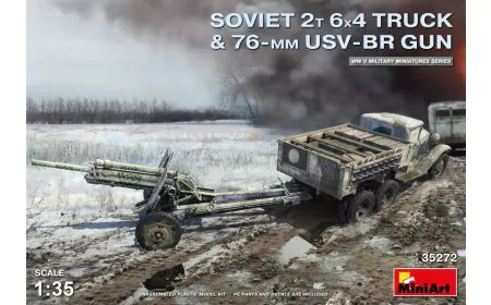 Miniart 1:35 - Soviet 2 t 6x4 Truck with 76mm USV-BR Gun