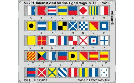 Eduard PhotoEtch 1:200 - Int  Marine signal flags STEEL