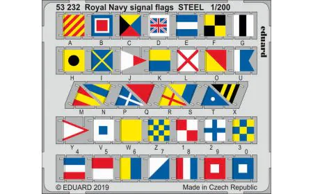 Eduard PhotoEtch 1:200 - Royal Navy signal flags STEEL