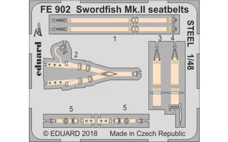 Eduard Photoetch (Zoom) 1:48 - Swordfish Mk.II Seatbelts (Tam