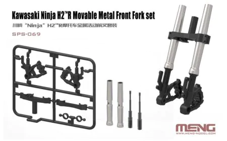 Meng Model 1:9 - Kawasaki Ninja H2R Movable Metal Forks