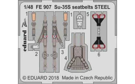 Eduard Photoetch (Zoom) 1:48 - Su-35S Flanker E Seatbelts