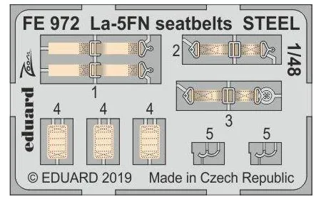 Eduard P-Etch (Zoom) 1:48 - La-5FN Seatbelts Steel