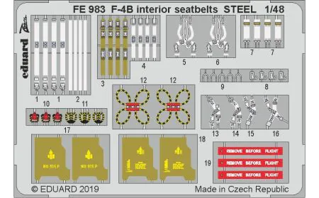Eduard P-Etch (Zoom) 1:48 - F 4B Interior - seatbelt STEEL