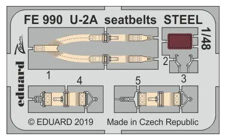 Eduard Photoetch (Zoom) 1:48 - U-2A Seatbelts STEEL (AFV)