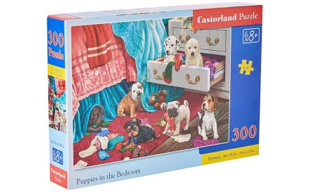 Castorland Jigsaw Premium 300 pc - Puppies in the Bedroom