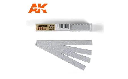 AK Interactive Sandpaper - Dry, 800 grit x 50 Units