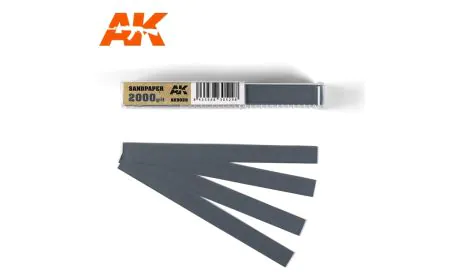 AK Interactive Sandpaper - Wet, 2000 grit x 50 Units