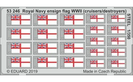 Eduard Photoetch 1:350 - Royal Navy Ensign Flag WWII STEEL
