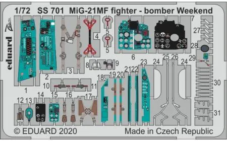 Eduard Photoetch (Zoom) 1:72 - MiG-21MF Fighter Bomber
