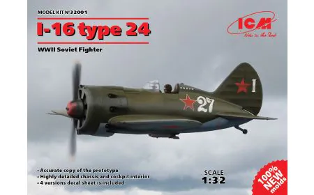 ICM 1:32 - I-16 type 24, WWII Soviet Fighter