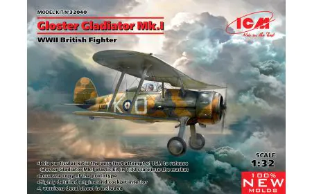 ICM 1:32 - Gloster Gladiator Mk.I, WWII British Fighter