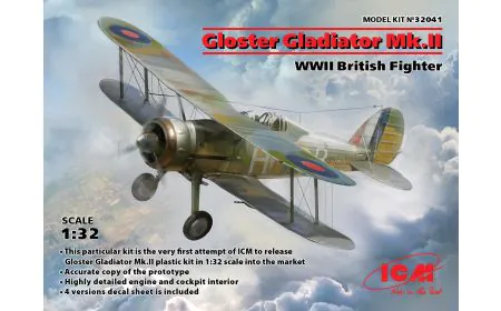 ICM 1:32 - Gloster Gladiator Mk.II, WWII British Fighter