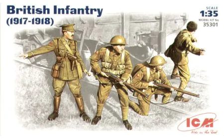 ICM 1:35 - British Infantry (1917-1918) 4 Figs