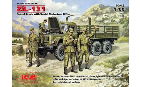 ICM 1:35 - ZiL-131, Soviet Truck w/Motorized Rifles