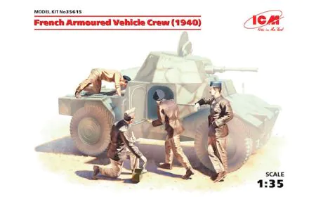 ICM 1:35 - French Armoured Vehicle Crew (1940) 4 Figs
