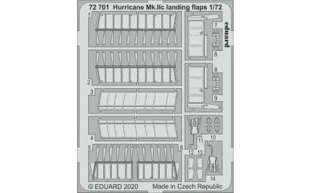 Eduard Photoetch 1:72 - Hurricane Mk.IIc landing flaps