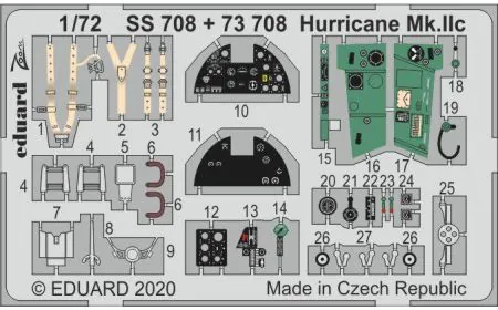 Eduard Photoetch (Zoom) 1:72 - Hurricane Mk.IIc (Arma Hobby)