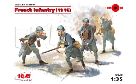ICM 1:35 - French Infantry (1916) 4 Figs