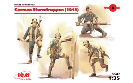 ICM 1:35 - German Sturmtruppen (1918) 4 Figs