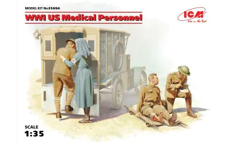 ICM 1:35 - WWI US Medical Personnel 4 Figs