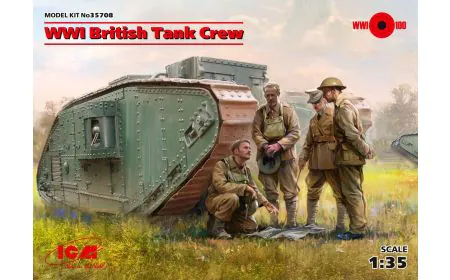 ICM 1:35 - WWI British Tank Crew 4 Figs